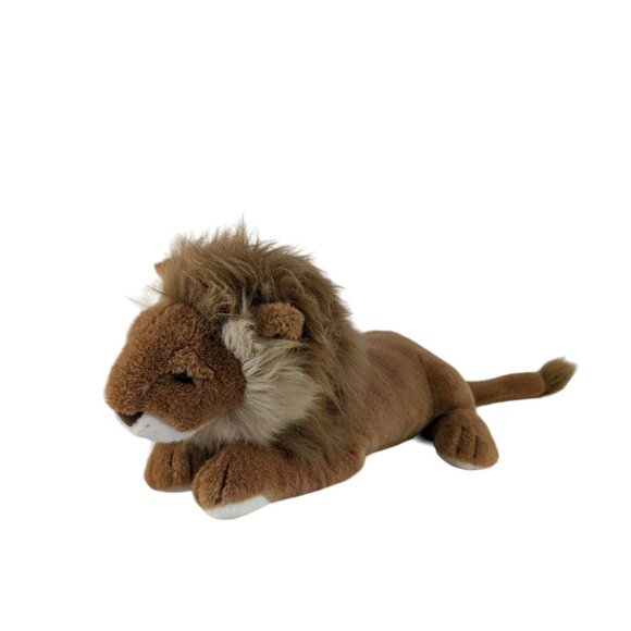 Mervyns Happy Friends Lion Plush 24" Brown Stuffed Animal Toy Vintage Laying - Picture 1 of 8